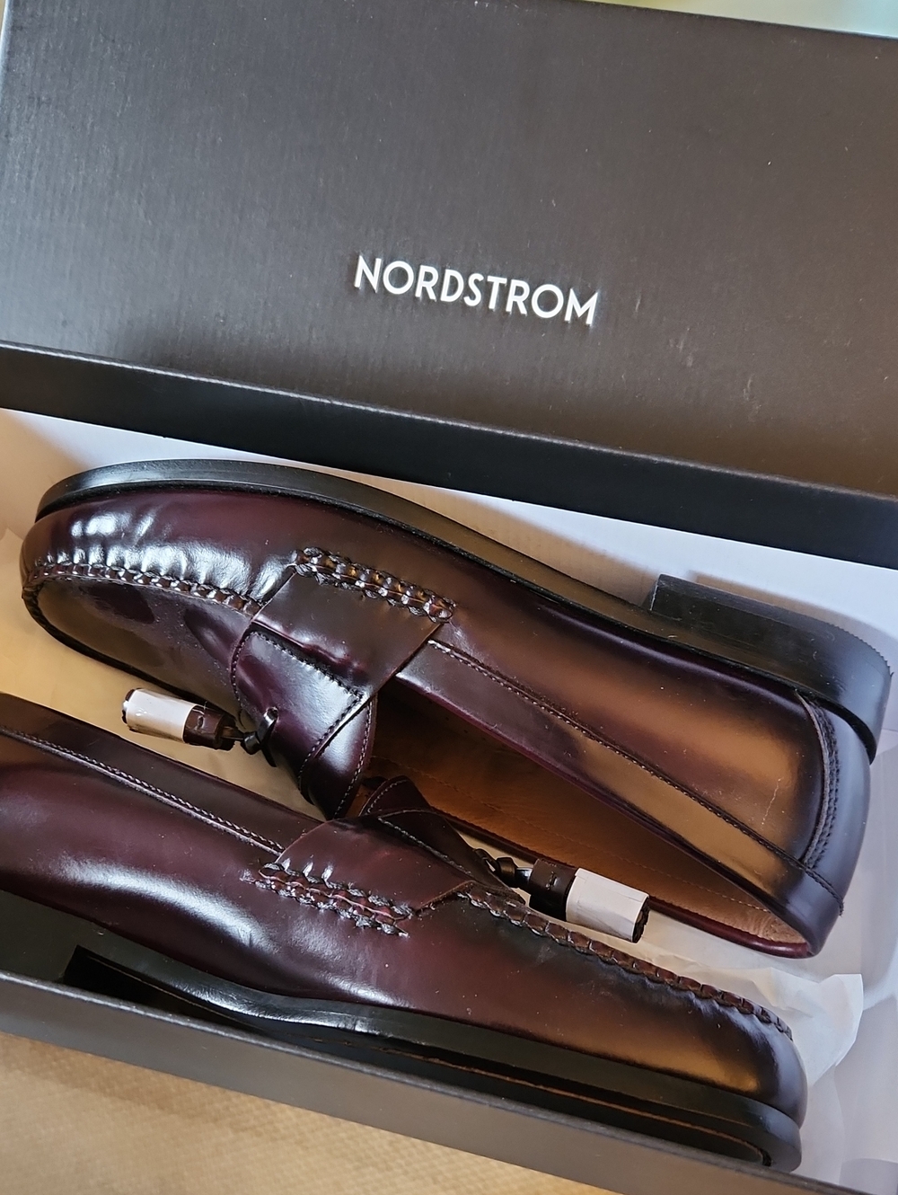Nordstrom Men’s Oxblood Leather Penny Loafers 9M